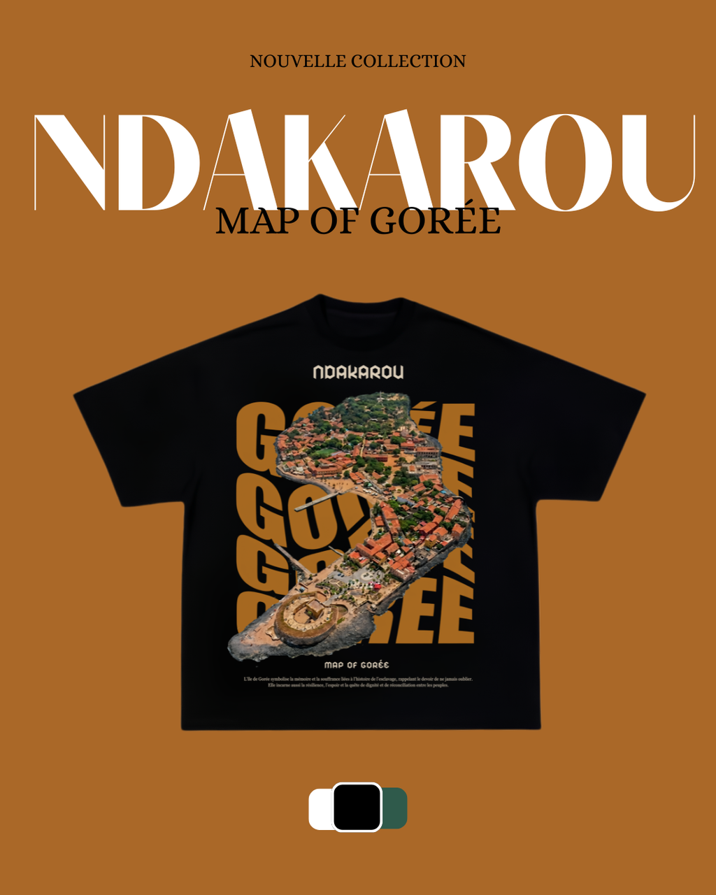 T-shirt Map of Gorée